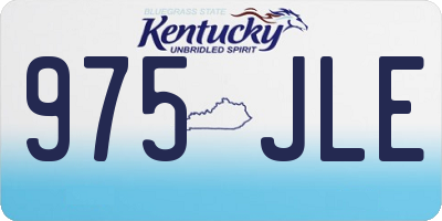 KY license plate 975JLE