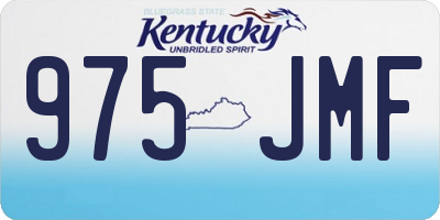 KY license plate 975JMF