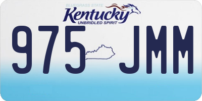 KY license plate 975JMM