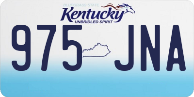 KY license plate 975JNA