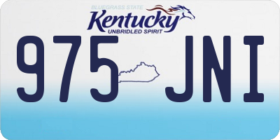KY license plate 975JNI