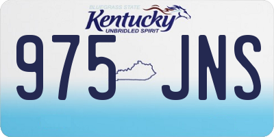 KY license plate 975JNS