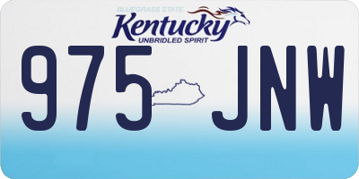 KY license plate 975JNW