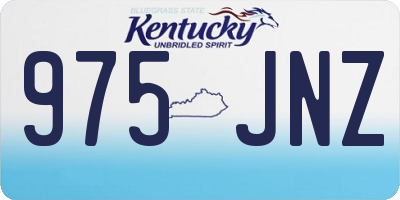 KY license plate 975JNZ