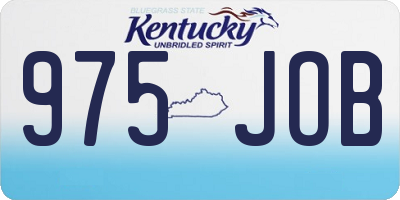 KY license plate 975JOB