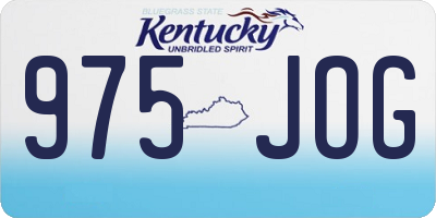 KY license plate 975JOG