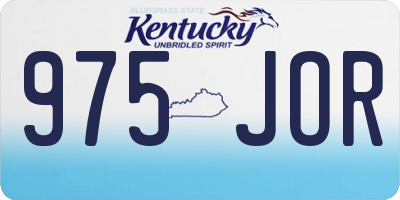 KY license plate 975JOR