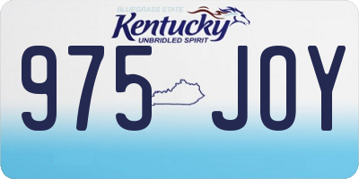 KY license plate 975JOY