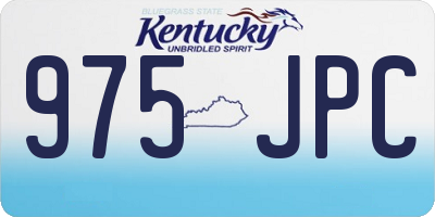 KY license plate 975JPC