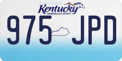 KY license plate 975JPD