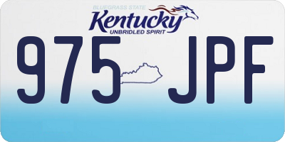 KY license plate 975JPF