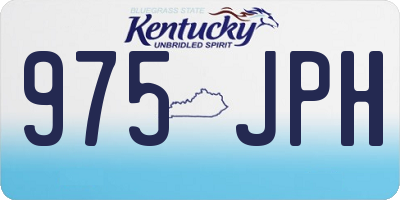 KY license plate 975JPH