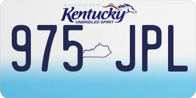 KY license plate 975JPL
