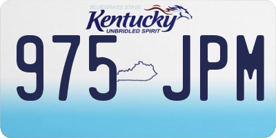 KY license plate 975JPM