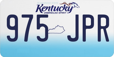 KY license plate 975JPR