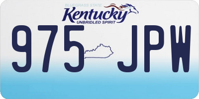 KY license plate 975JPW