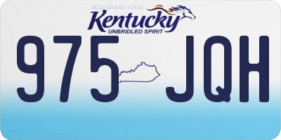 KY license plate 975JQH