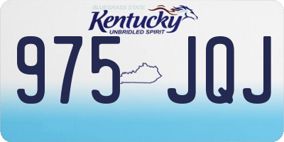 KY license plate 975JQJ