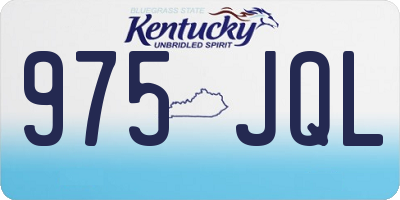 KY license plate 975JQL