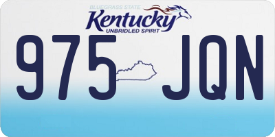 KY license plate 975JQN