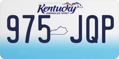 KY license plate 975JQP