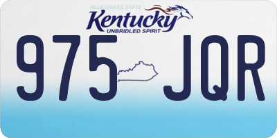 KY license plate 975JQR