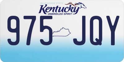 KY license plate 975JQY