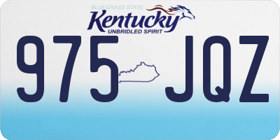 KY license plate 975JQZ
