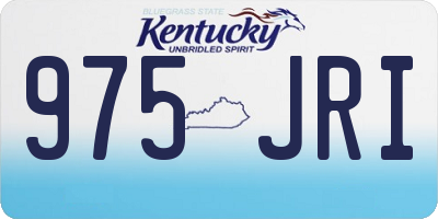 KY license plate 975JRI
