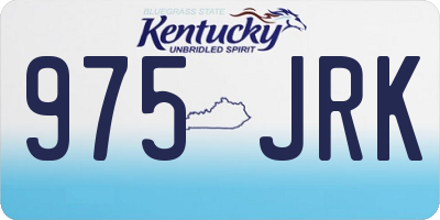 KY license plate 975JRK
