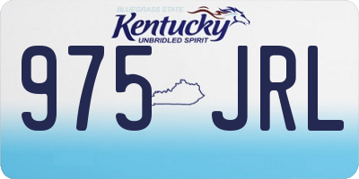 KY license plate 975JRL