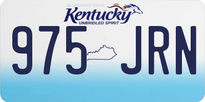 KY license plate 975JRN
