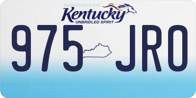 KY license plate 975JRO