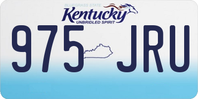 KY license plate 975JRU
