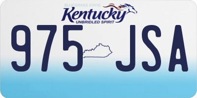 KY license plate 975JSA