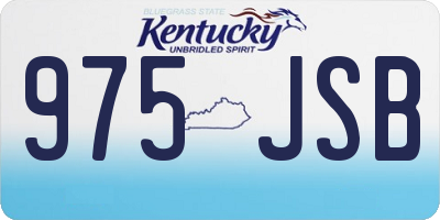 KY license plate 975JSB