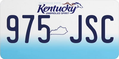KY license plate 975JSC
