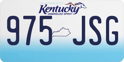 KY license plate 975JSG
