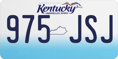 KY license plate 975JSJ