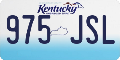 KY license plate 975JSL