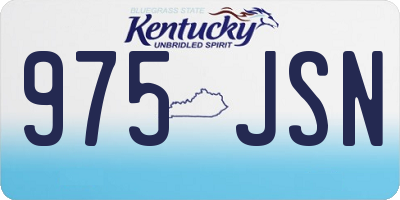 KY license plate 975JSN