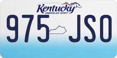 KY license plate 975JSO