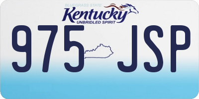 KY license plate 975JSP