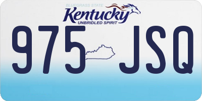 KY license plate 975JSQ