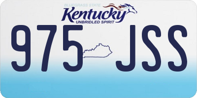 KY license plate 975JSS