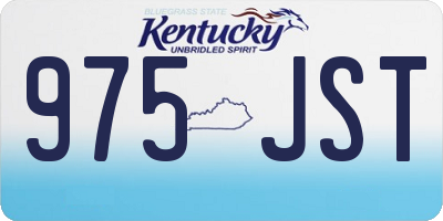 KY license plate 975JST