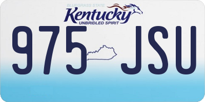 KY license plate 975JSU