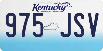 KY license plate 975JSV