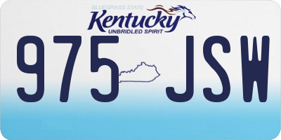 KY license plate 975JSW