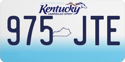 KY license plate 975JTE